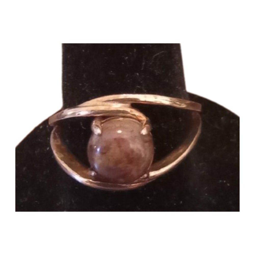 Natural Stone in Solid Sterling Silver Ring